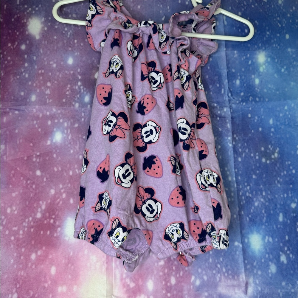 Minnie Mouse and figaro strawberry romper 🛍